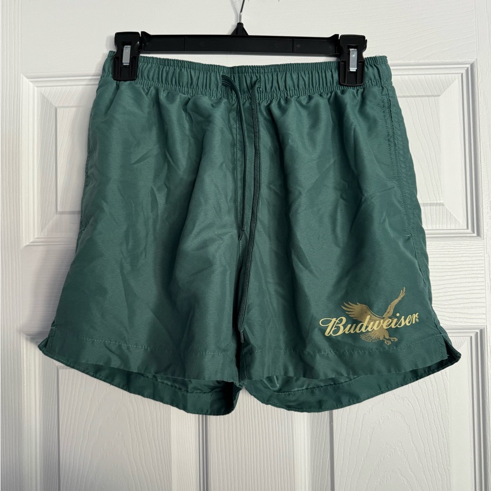 Men’s Budweiser Small Green Bathing Suit/Swim Trunks